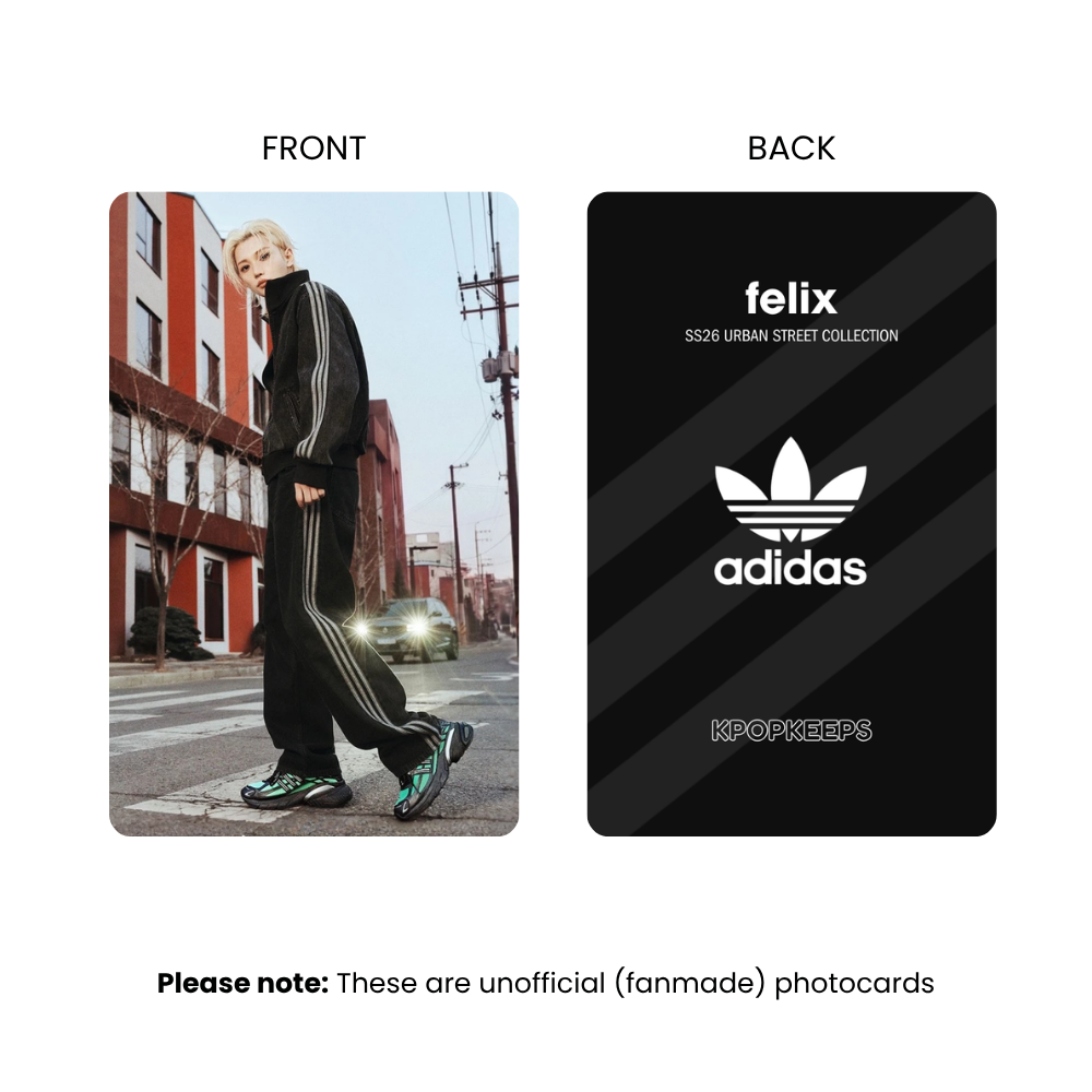 Stray Kids Felix x Adidas Photocard Set | K-Pop Collectible