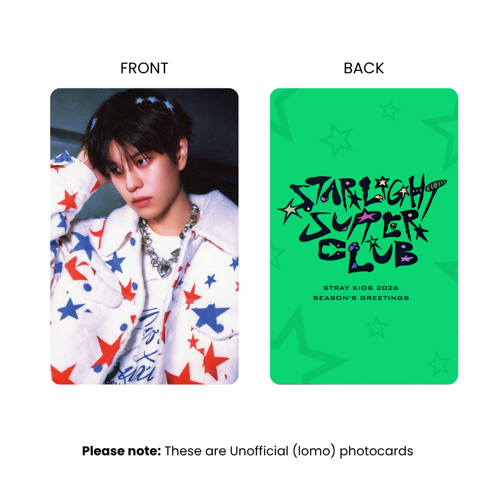 Stray Kids Starlight Supper Club Photocards (SET B) | KPop Collectible