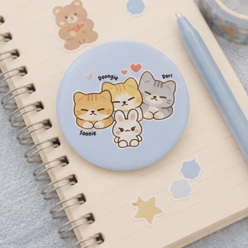 Stray Kids Soonie, Doongie & Dori Pin Badge