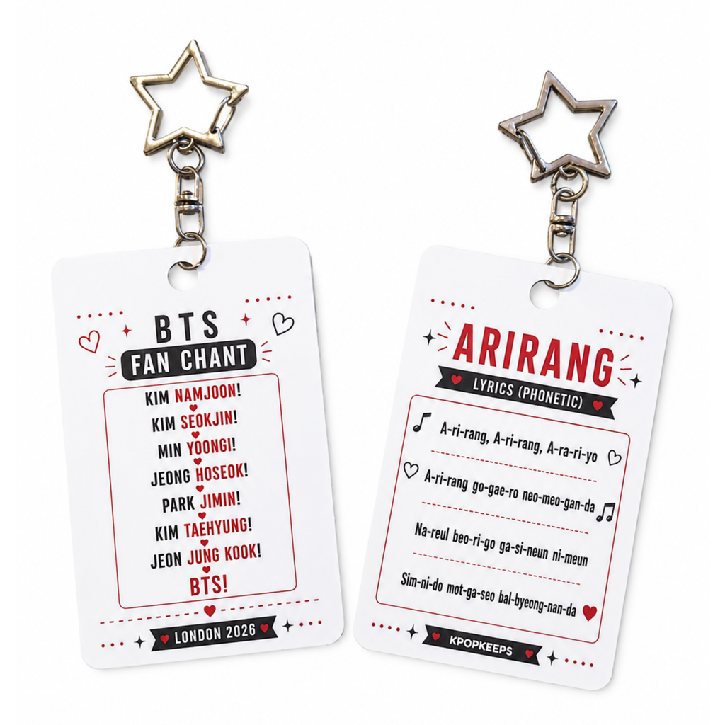 BTS Fan Chant and Arirang Keychain (LONDON Ver.)
