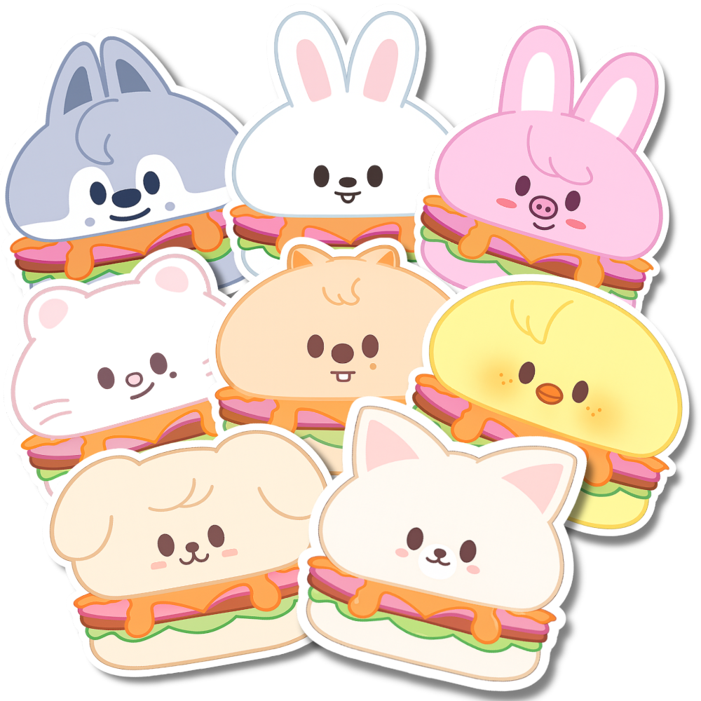 Stray Kids SKZOO Burger Stickers