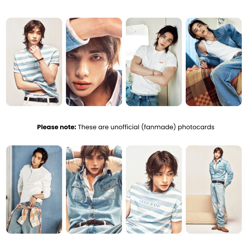 Stray Kids Hyunjin x Guess Photocard Set | SKZ KPop Collectible