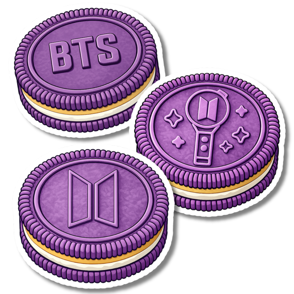 BTS Limited Edition Oreo Stickers (Set of 3)