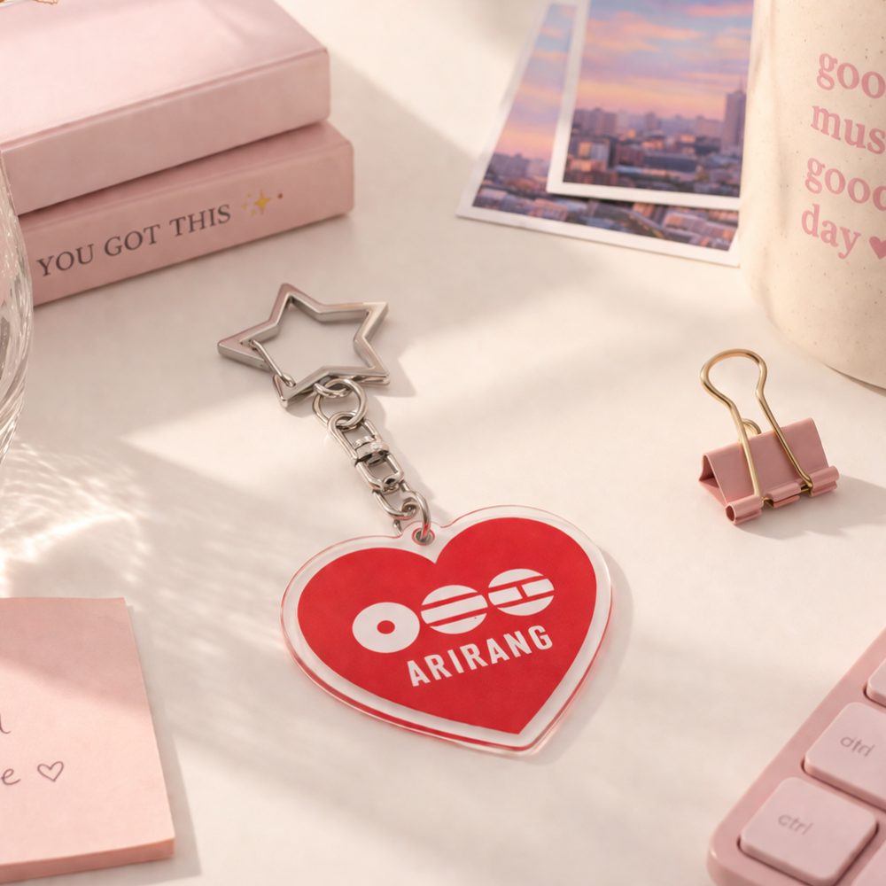 BTS Arirang Heart Acrylic Keychain | BTS KPop Collectible Keyring