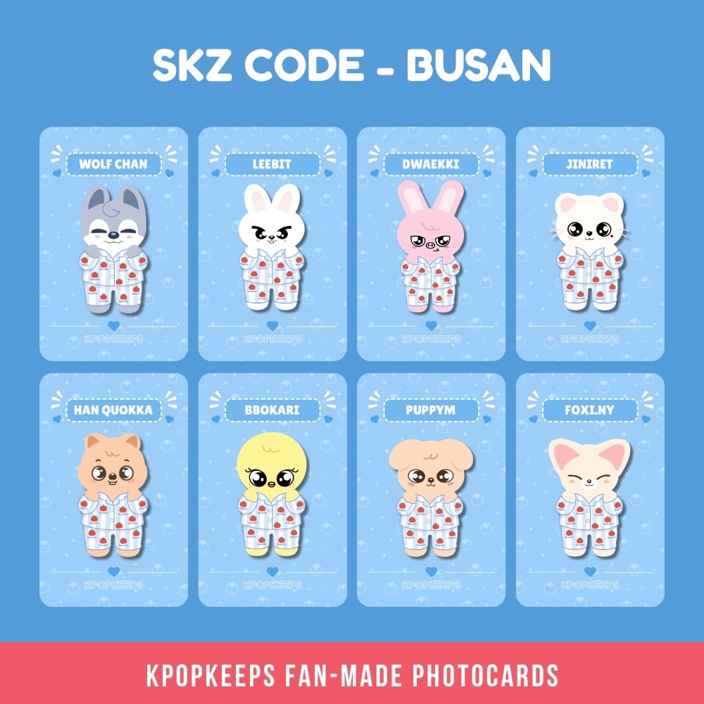Stray Kids SKZ CODE Busan PJs Photocard Set