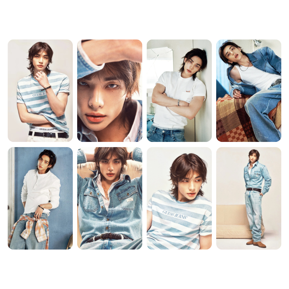 Stray Kids Hyunjin x Guess Photocard Set | SKZ KPop Collectible