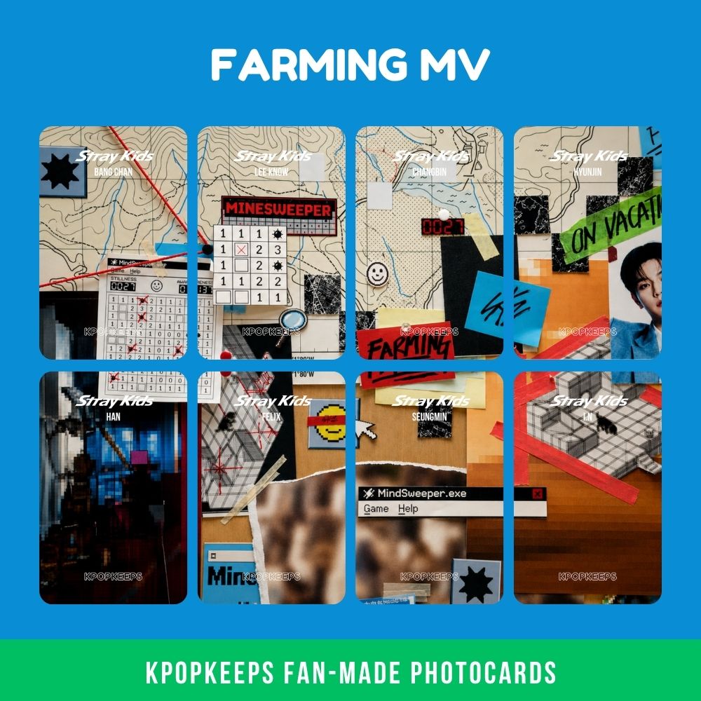 Stray Kids FARMING MV Photocard Set