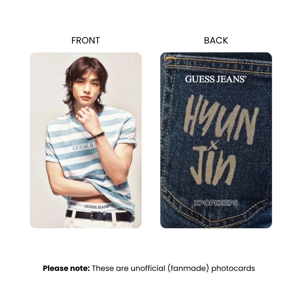 Stray Kids Hyunjin x Guess Photocard Set | SKZ KPop Collectible
