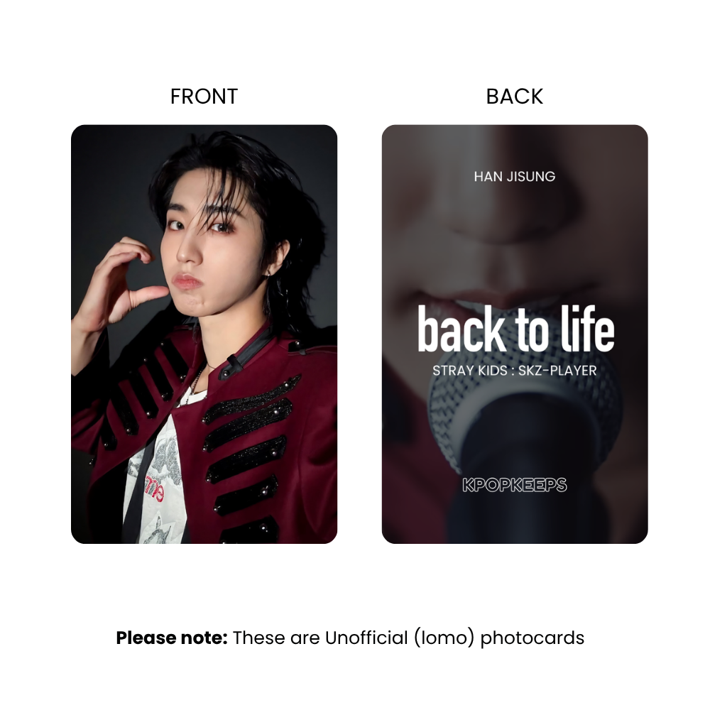 Stray Kids HAN Back to Life Photocard Set | K-Pop Collectible