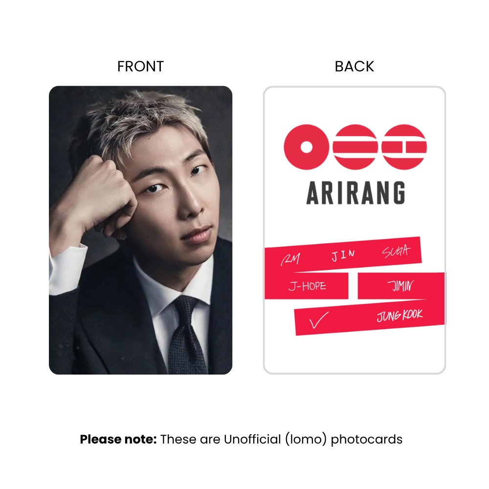 BTS Arirang Photocards (SET A) | KPop Collectible