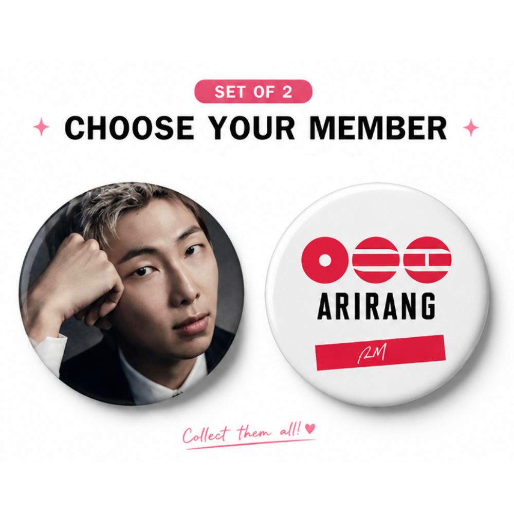 BTS Arirang Pin Badge Set | World Tour 2026 | BTS K-Pop Collectible