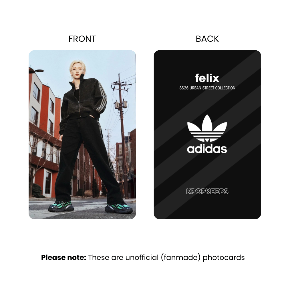 Stray Kids Felix x Adidas Photocard Set | K-Pop Collectible