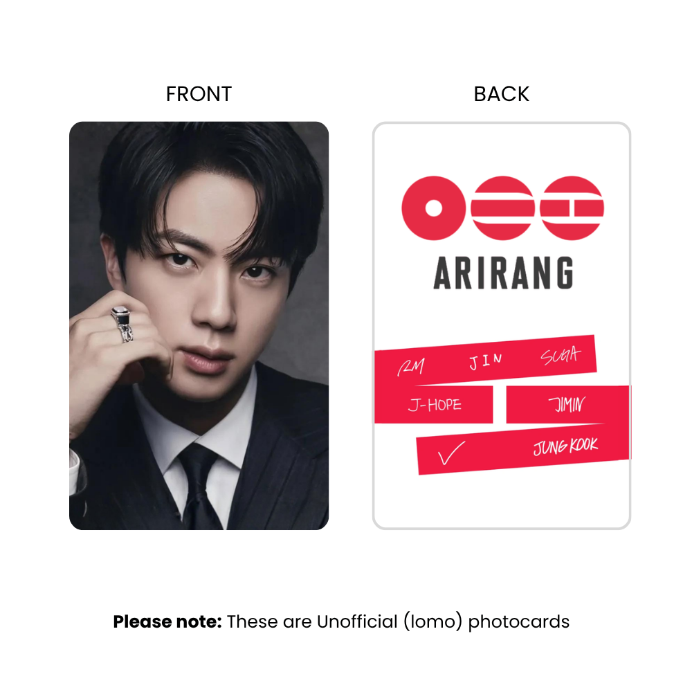 BTS Arirang Photocards (SET A) | KPop Collectible