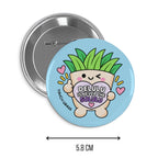 Touch Grass - Delulu is Never the Solulu Pin Badge