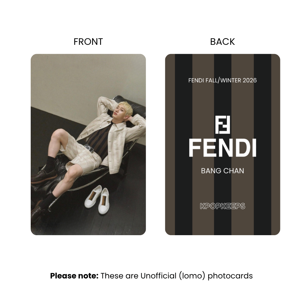 Stray Kids Bang Chan x FENDI Photocard Set | K-Pop Collectible