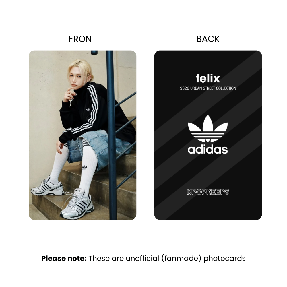 Stray Kids Felix x Adidas Photocard Set | K-Pop Collectible