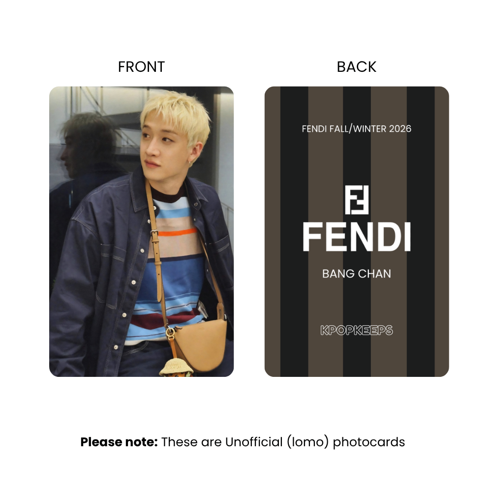 Stray Kids Bang Chan x FENDI Photocard Set | K-Pop Collectible