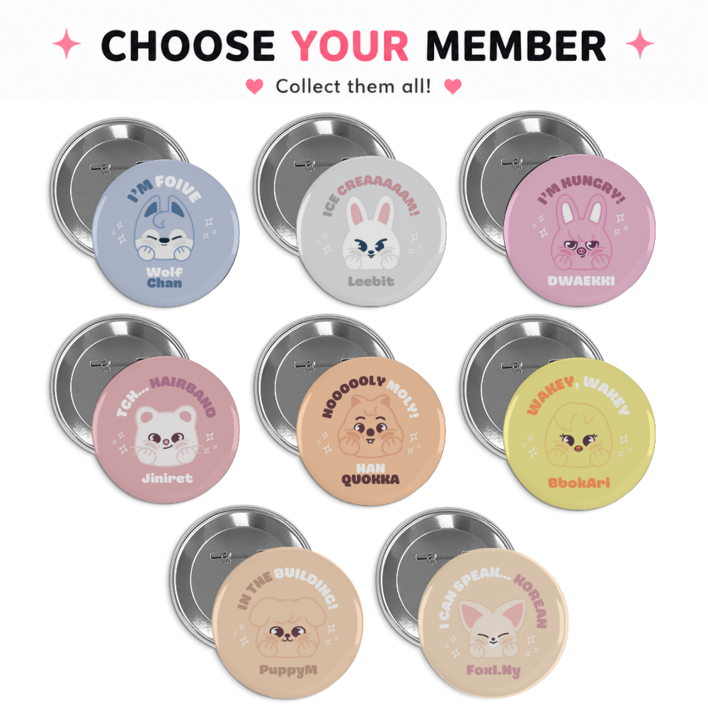 Stray Kids SKZOO Inspired Pin Badge | SKZ K-Pop Collectible