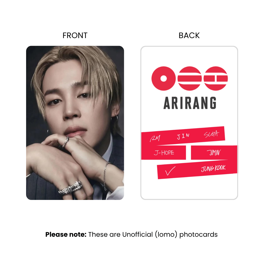BTS Arirang Photocards (SET A) | KPop Collectible