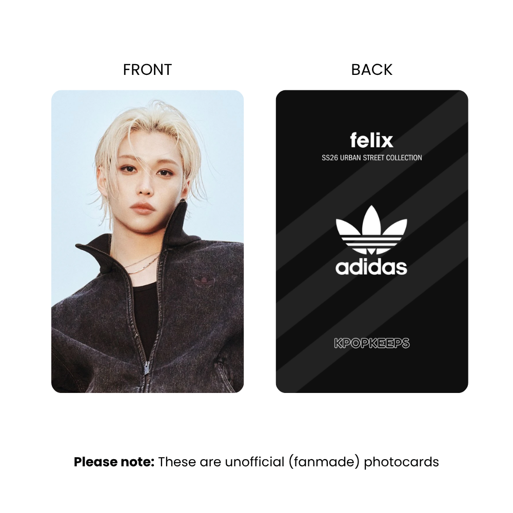 Stray Kids Felix x Adidas Photocard Set | K-Pop Collectible