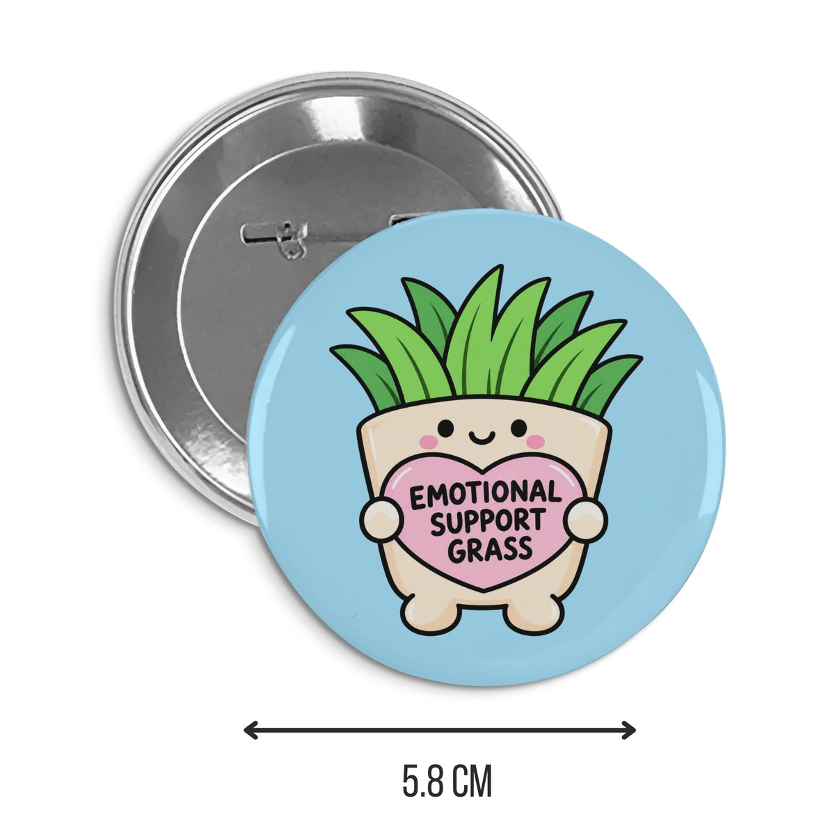 Touch Grass - Emotional Support Grass Pin Badge