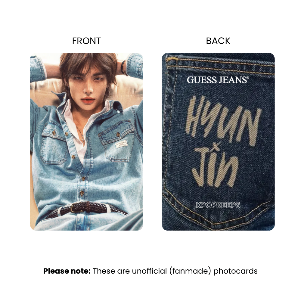 Stray Kids Hyunjin x Guess Photocard Set | SKZ KPop Collectible