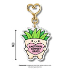 [PRE-ORDER] Emotional Support Grass Acrylic Keychain