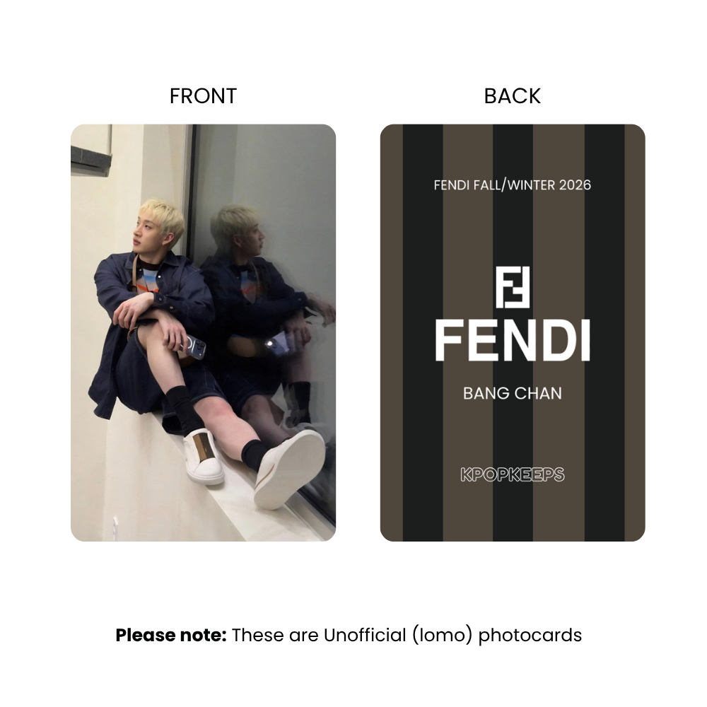 Stray Kids Bang Chan x FENDI Photocard Set | K-Pop Collectible
