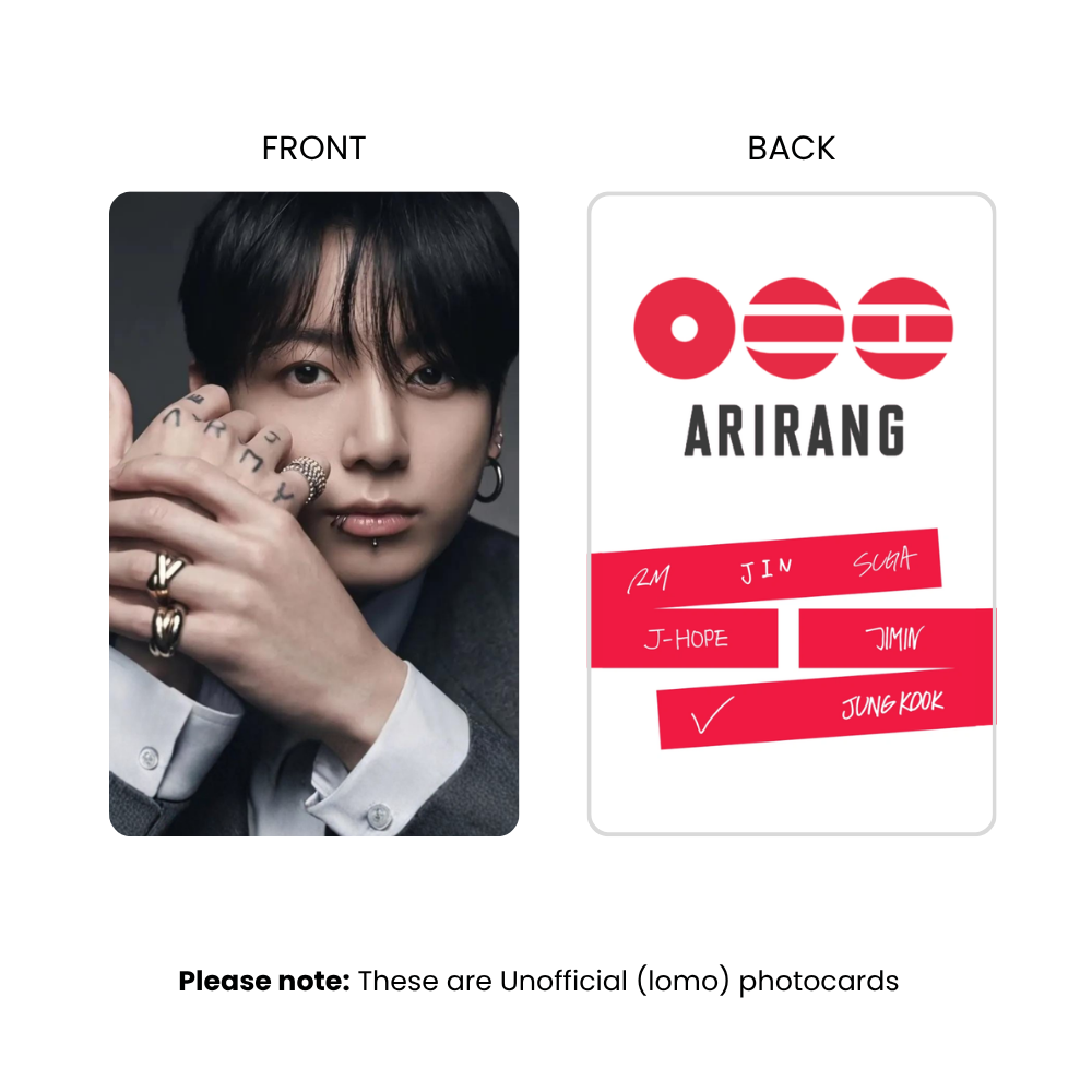 BTS Arirang Photocards (SET A) | KPop Collectible