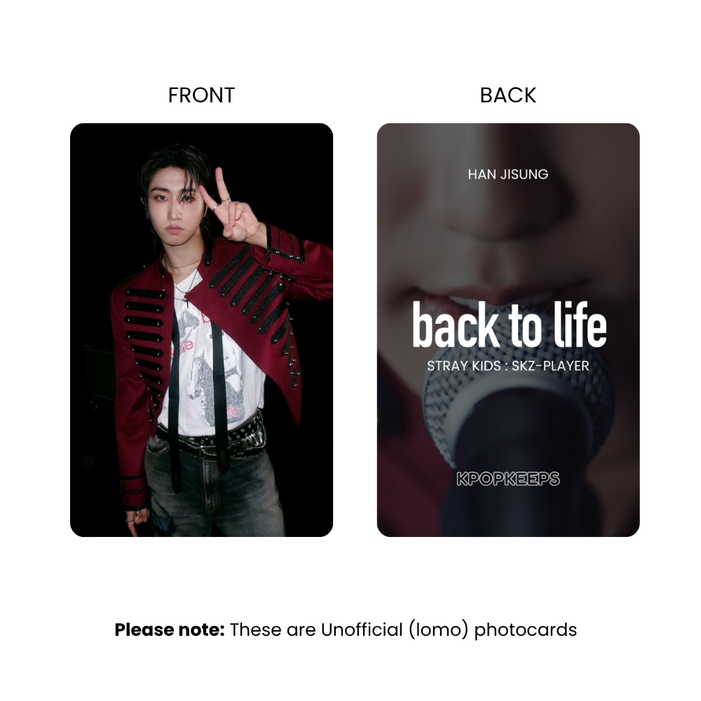 Stray Kids HAN Back to Life Photocard Set | K-Pop Collectible