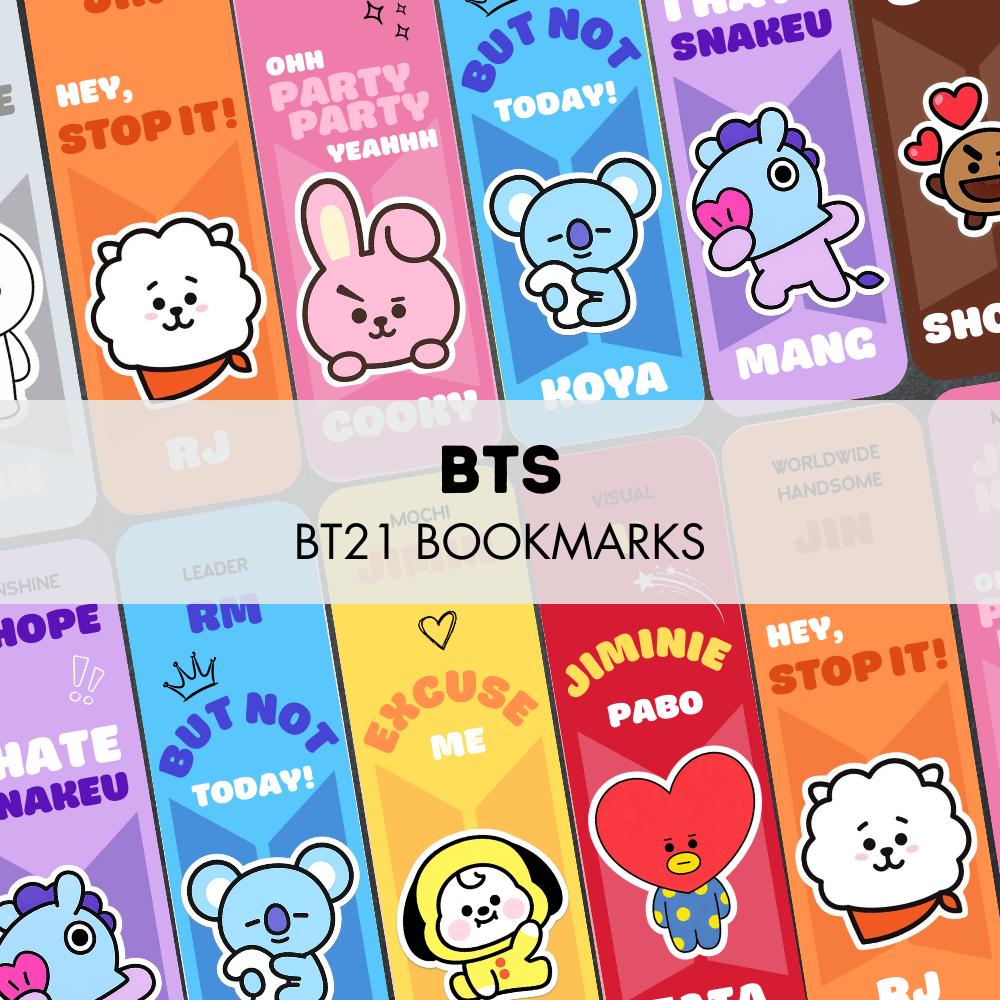 BTS Bookmarks | BT21 Quote Bookmarks | Kpop